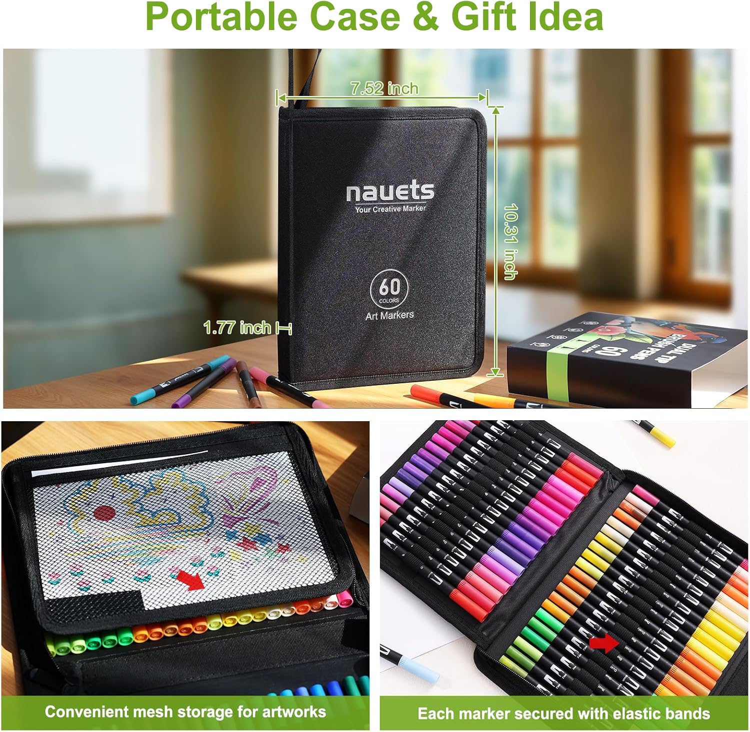 36 Dual Brush Markers for Adult Coloring Books